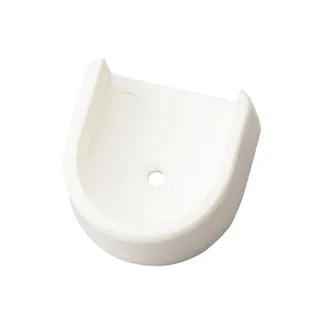 Garderoberørholder Ø25mm Plast M/Tapp Hvit