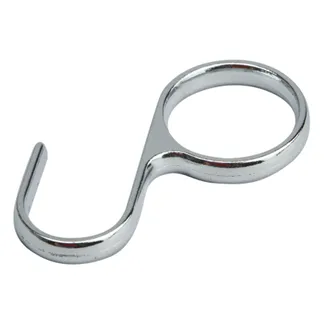 S-Krok Garderoberør Lukket Ø26mm Krom