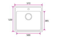 Kjøkkenvask ONE 572x520mm MF
