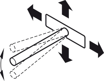 Hyllebærer Skjult Ø12mm L110mm