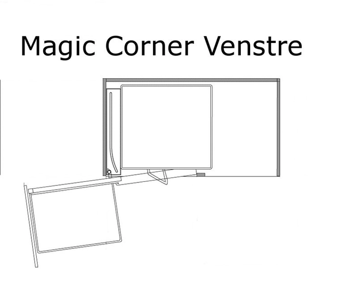 Uttrekk Kesseböhmer Magic-Corner Arena Classic M/Kurver Hvit/Sølv