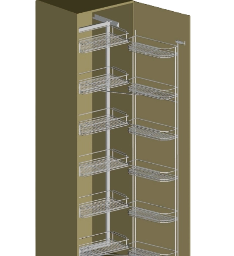 Høyskapsuttrekk Kesseböhmer Tandem Hvit/Krom