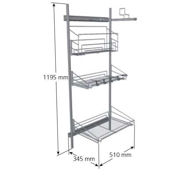 Kosteskapsuttrekk Pelly M/3 Kurver Antrasitt