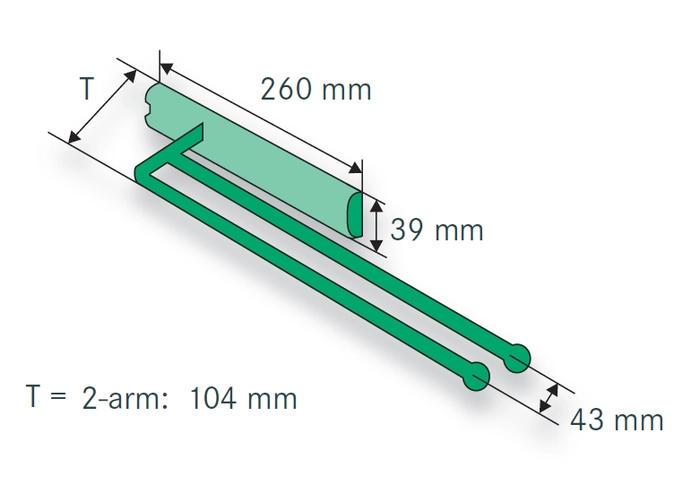 Håndkleuttrekk Kesseböhmer 2-Arm Krom