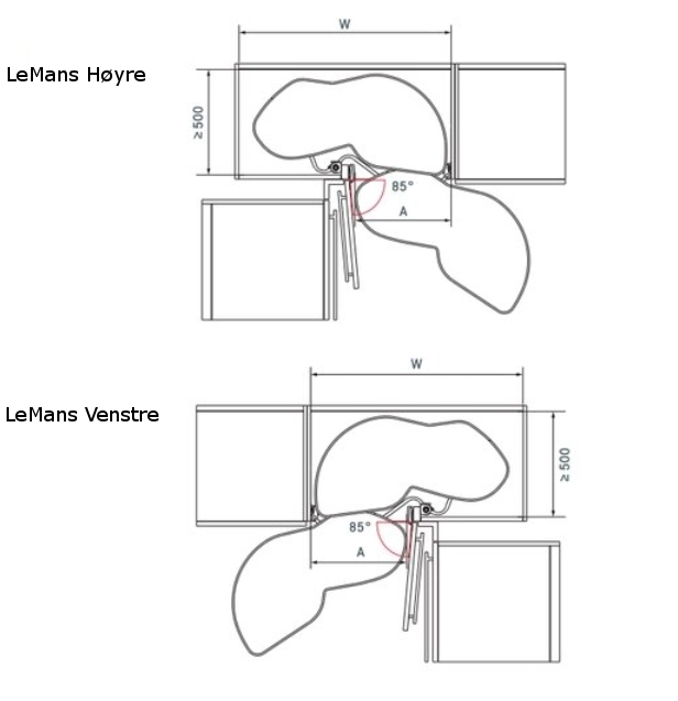 Hjørnekarusell Kesseböhmer LeMans 2 Hvit/Krom